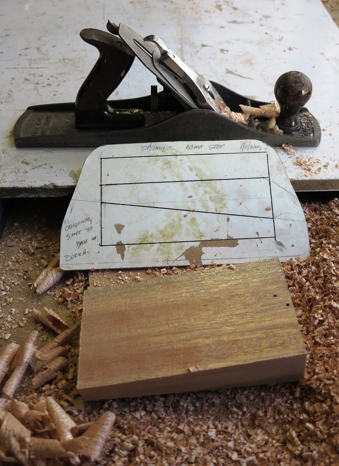 CKD Boats Roy Mc Bride Wood/Epoxy Optimist dinghy mast step dimensions