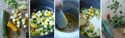 Zubereitung Zucchini-Curry