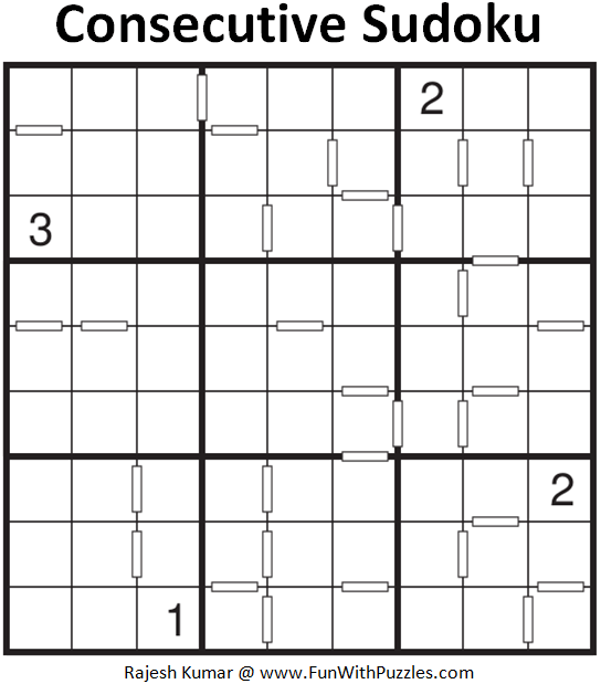 Consecutive Sudoku Puzzle (Fun With Sudoku #275)