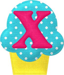 Abecedario en Cupcakes de Tela. Fabric Cupcakes with Alphabet.