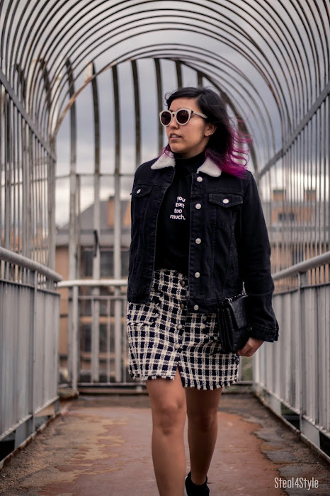 casual outfit tweed skirt