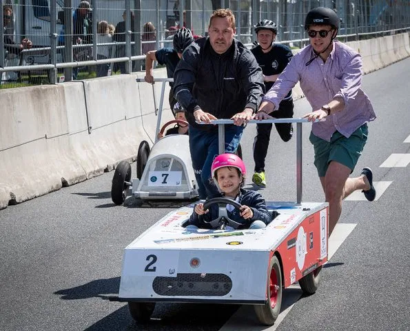 Princess Marie, Prince Joachim and Prince Henrik at. The Classic Race Aarhus festival