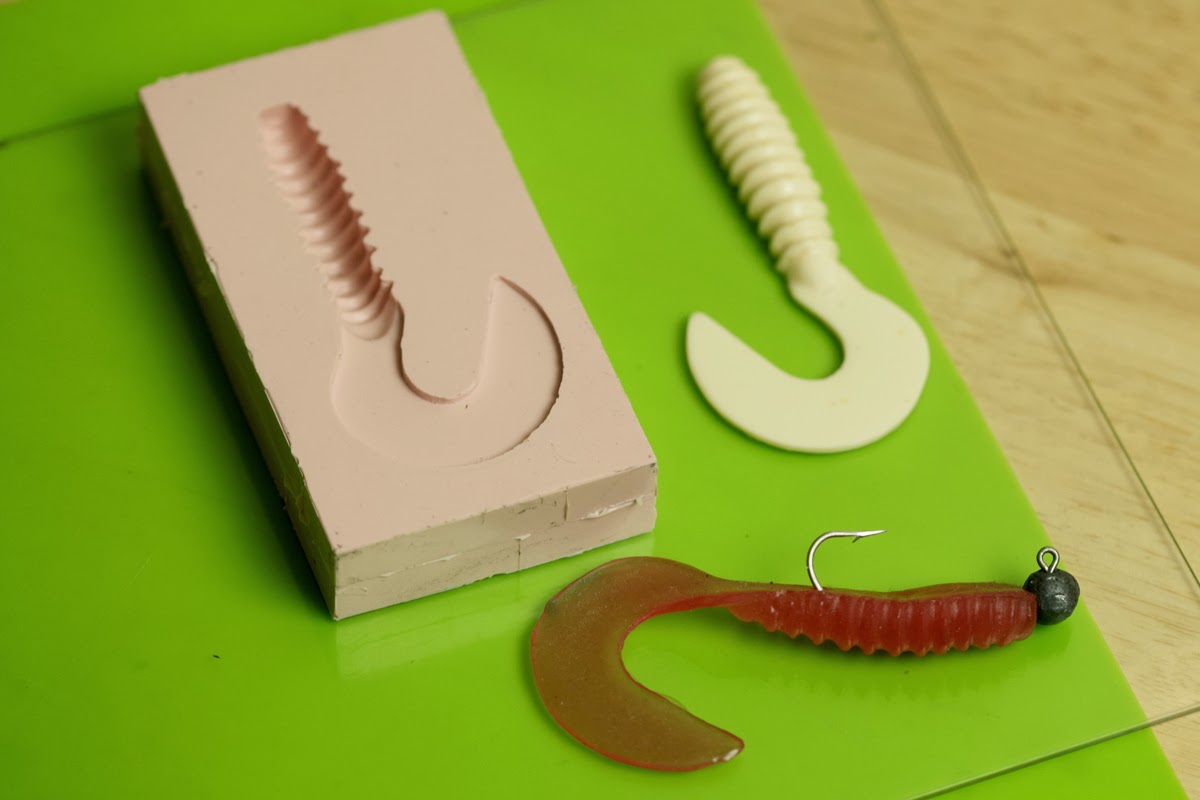 Homemade Fishing Lure Blog Sushi Whip Tail Grub Molds / Moulds For Sale