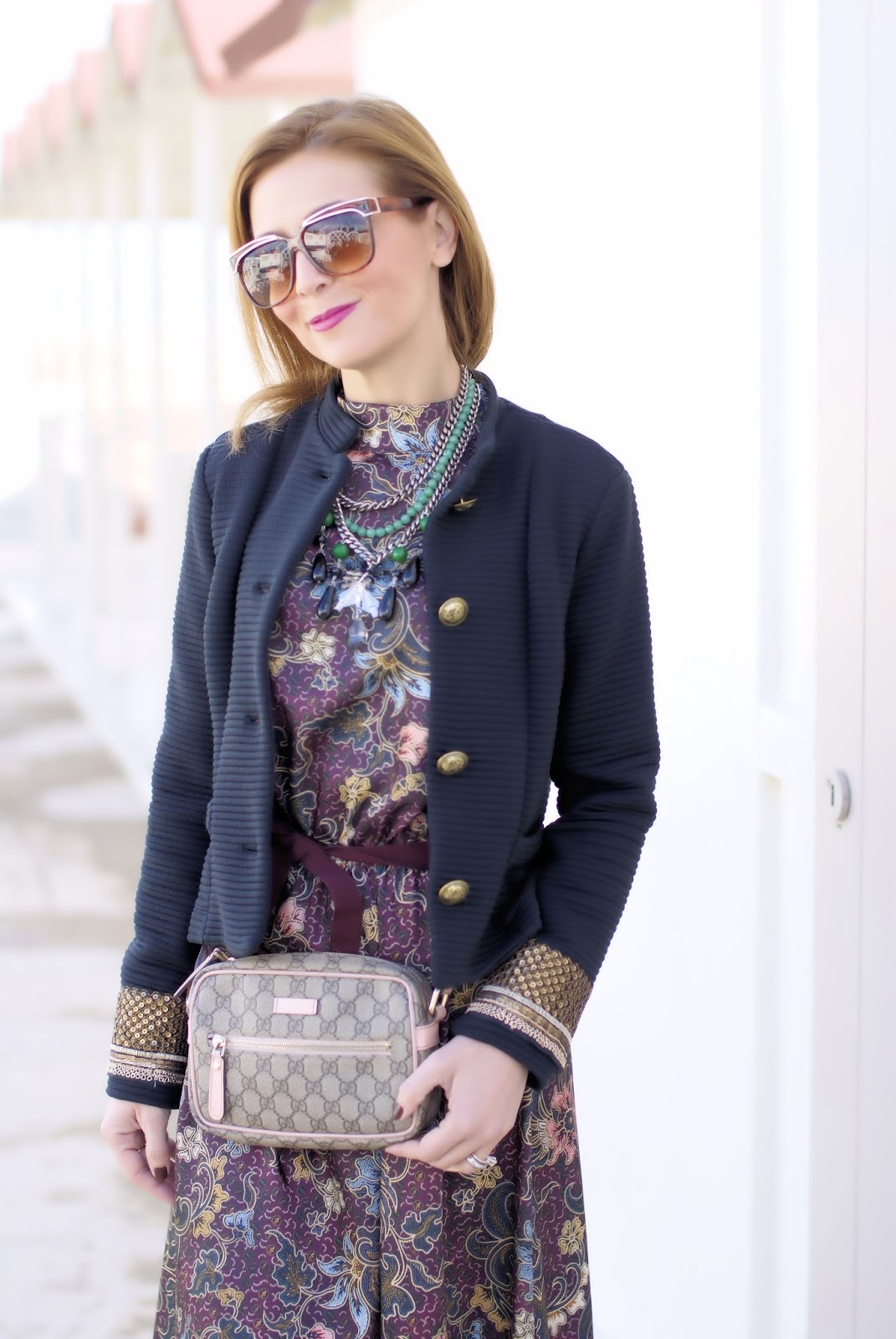 How to wear a floral maxi dress in winter Fashion and Cookies fashion and beauty blog