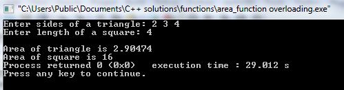 Education for ALL: C++ program to find area of a triangle and a square ...