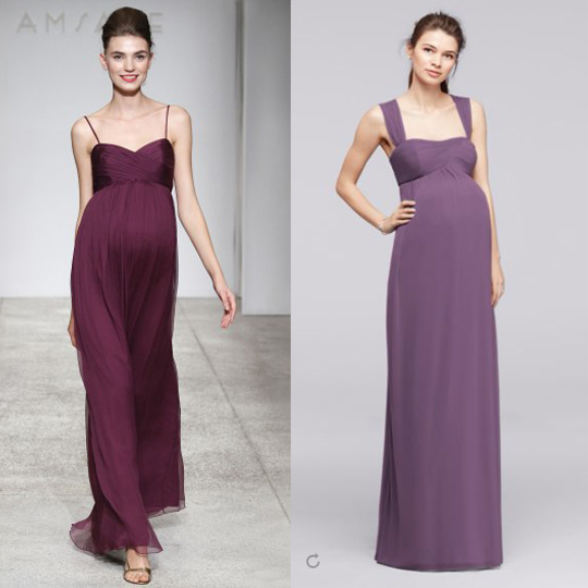 plum maternity bridesmaid dresses