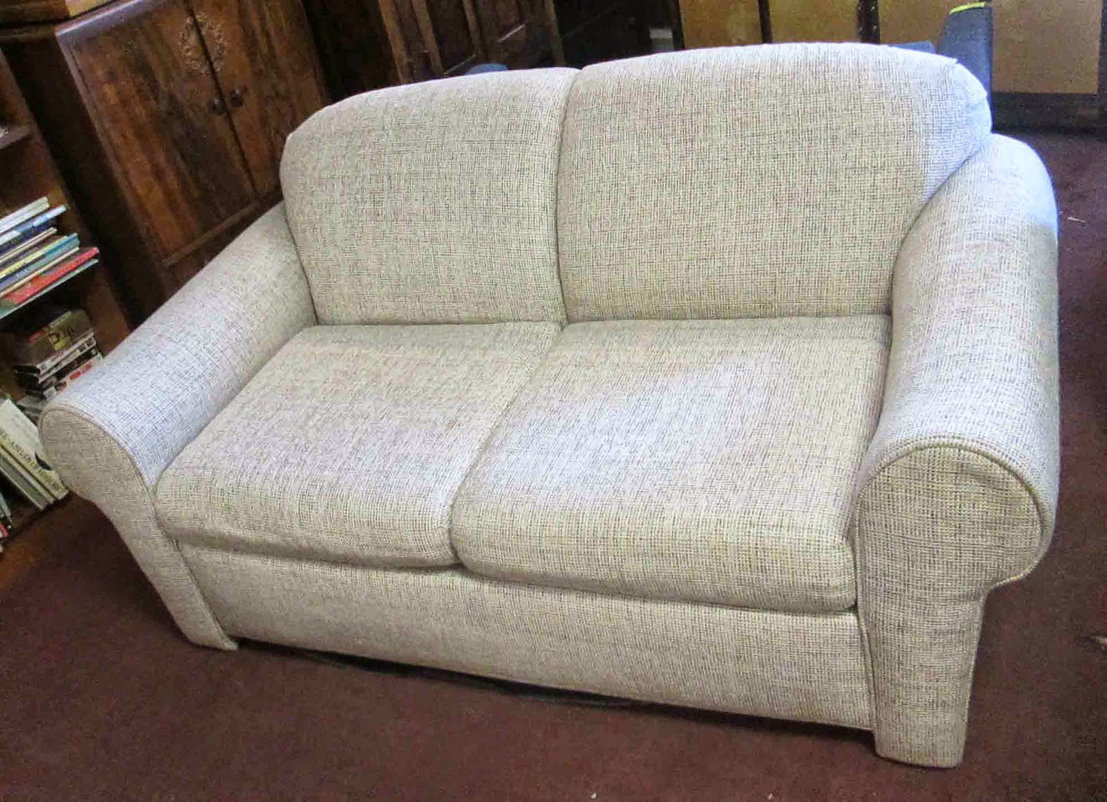 UHURU FURNITURE & COLLECTIBLES SOLD Oatmeal Tweed Loveseat 80