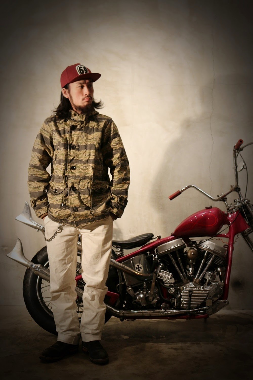 ウエストライド タイガーカモ WESTRIDE ボアジャケット 美品38レア