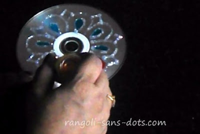 CD rangoli designs for Navratri Diwali craft | Kolam by Sudha Balaji