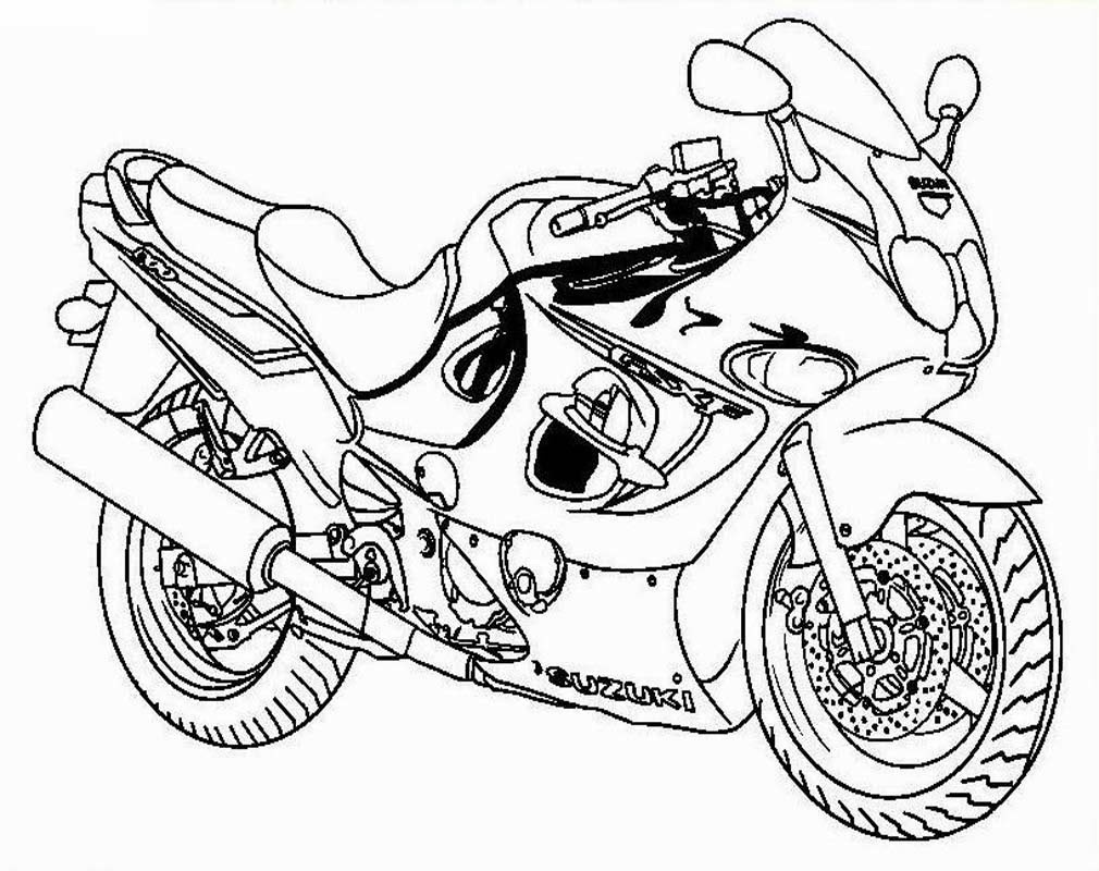 Gambar Sepeda Motor Untuk Di Warnai Terbaik Gentong Modifikasi