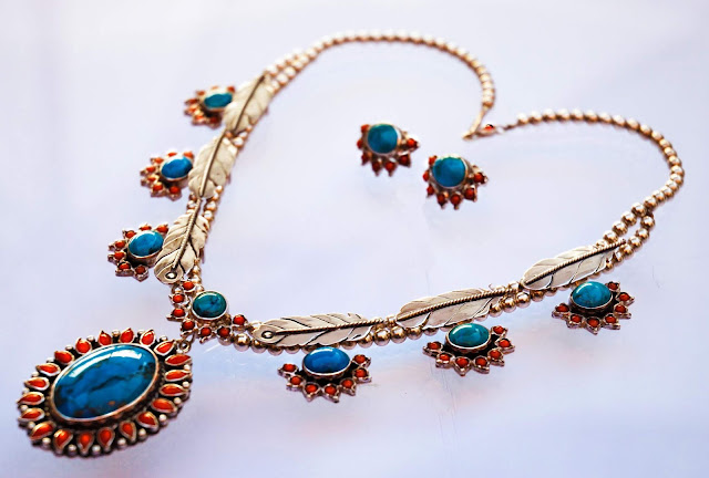 Gaagige Bimaadizienishkode necklace designed by Anishinaabe Woodland artist Zhaawano