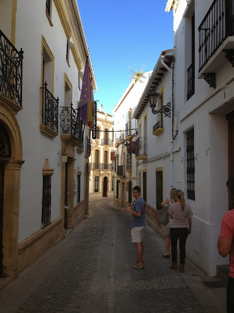 Walking down a street in Ronda on Semi-Charmed Kind of Life