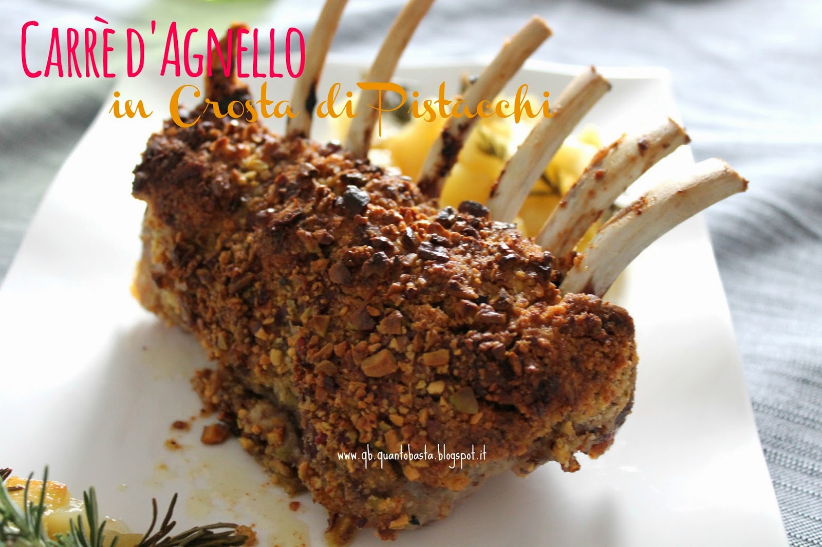 la pasqua si avvicina..carré d'agnello in crosta di pistacchi..