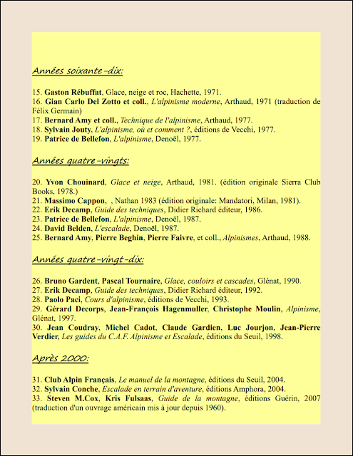 Les manuels d'alpinisme français de 1971 à 2007