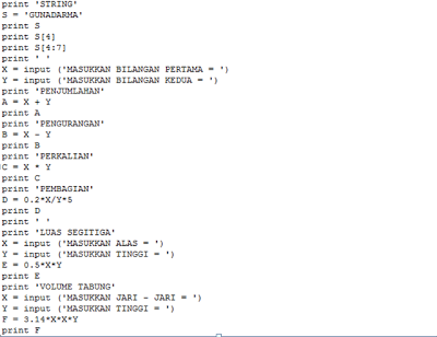 Contoh Program Python Sederhana
