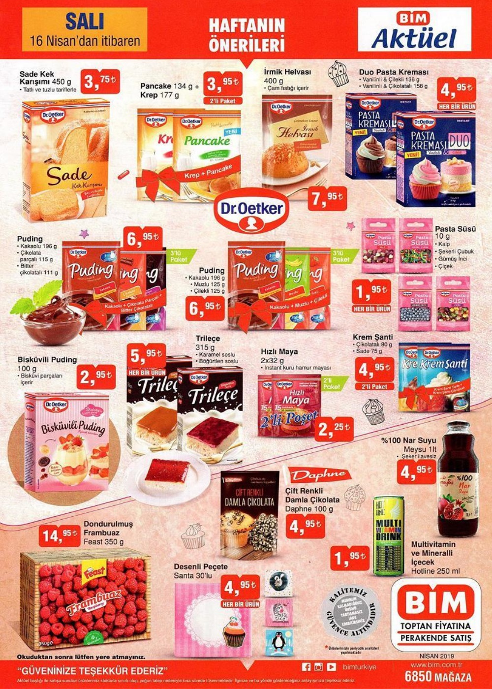 16 NİSAN 2019 BİM AKTÜEL ÜRÜNLER KATALOĞU