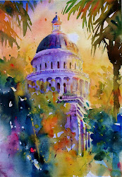watercolor capitol building painting california paintings state david lobenberg painted google buildings landscape watercolour colour architecture structures davidlobenberg watercolors watercolours