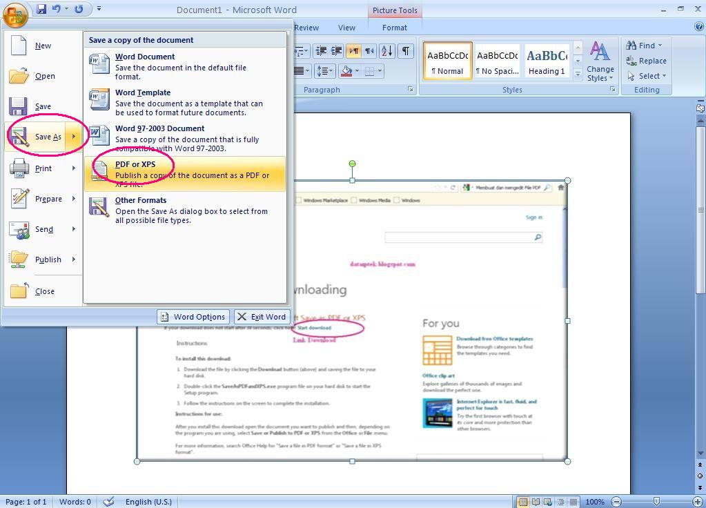Cara membuat file Pdf dengan Office | WWW DATA IPTEK ...