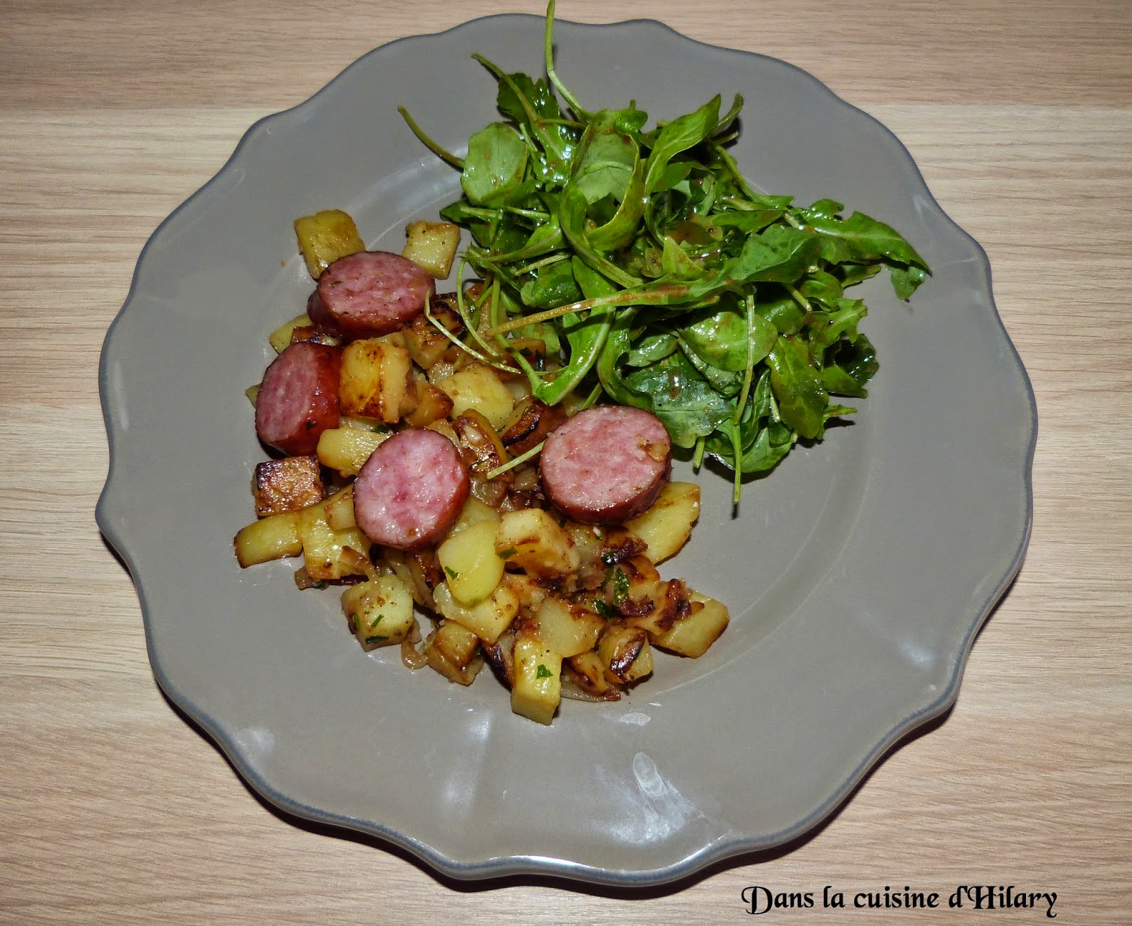 Poêlée de pommes de terre aux saucisses de Montbéliard