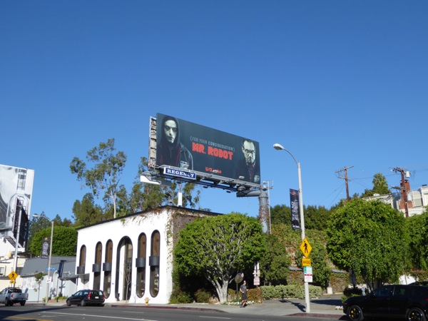 Mr. Robot season 2 FYC billboard Sunset Strip Mr Robot season 2 fyc billboard