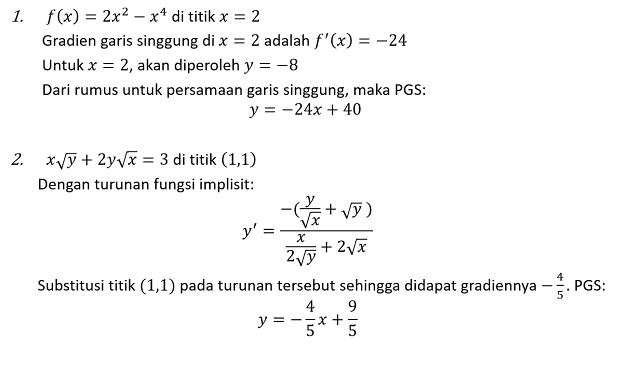 Matematika Dasar : Aplikasi Turunan dan Contoh Soal - Wkwkpedia