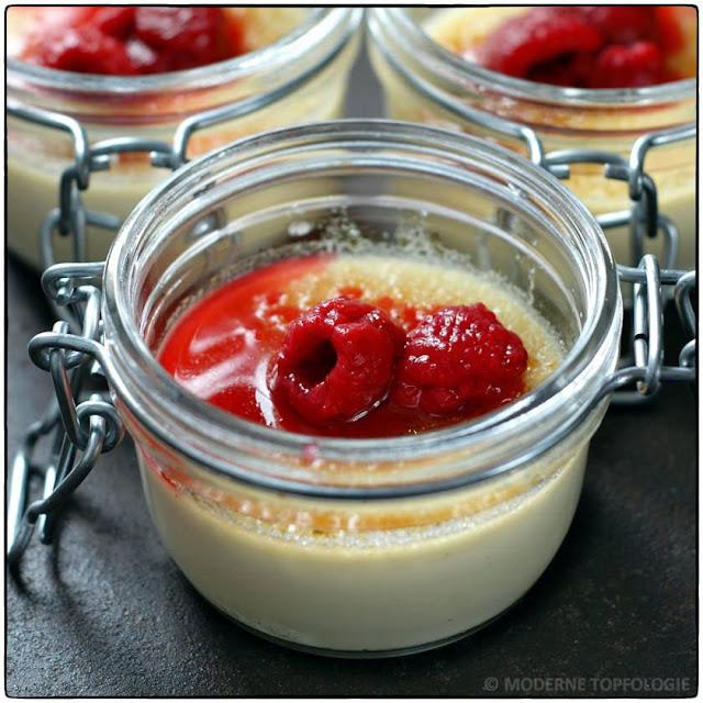 Crème brulee mit Himbeeren à la Méthode sous vide pour pauvres ...