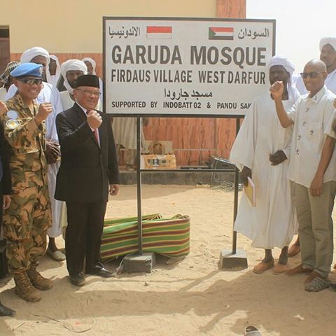 Pasukan Garuda Darfur Meresmikan Masjid di Sudan