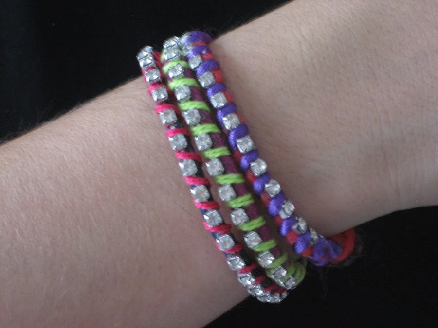 Pulseras de la amistad flúor y strass