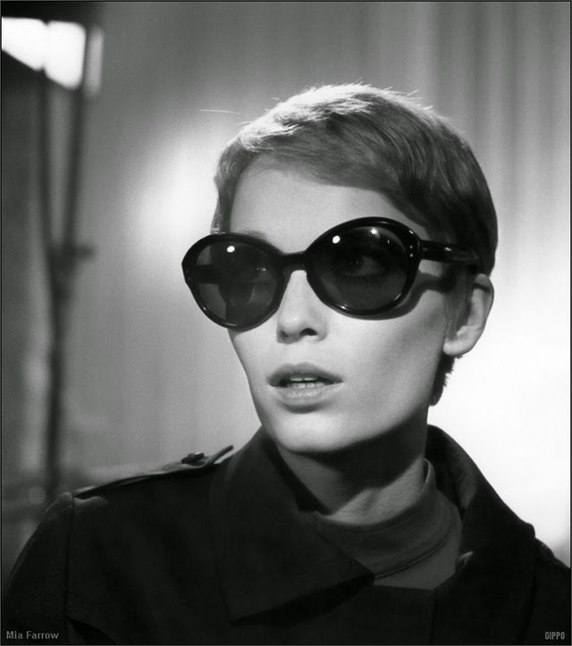 30 Beautiful Portraits Of Mia Farrow With Pixie Haircut In The