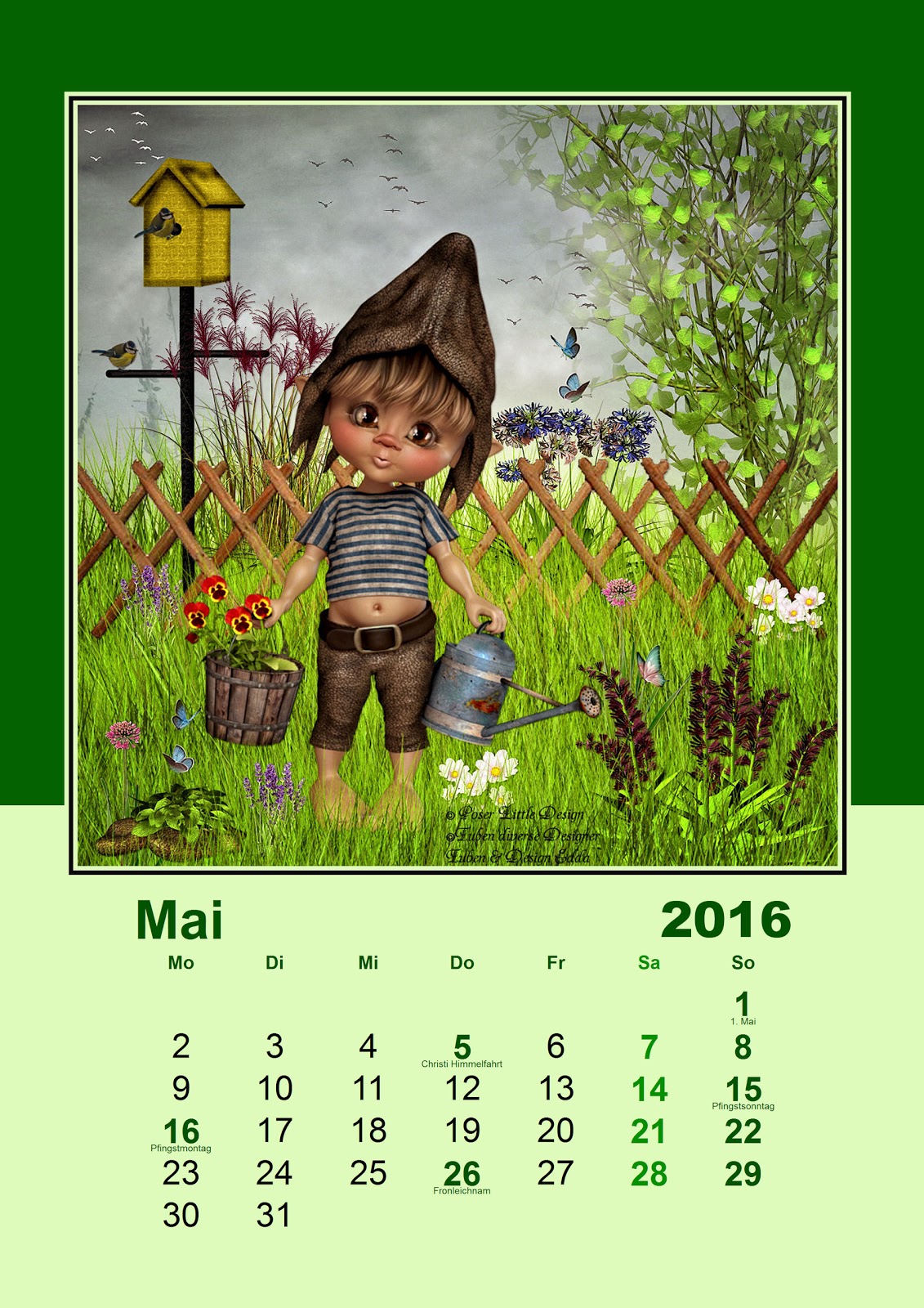 Claudin Design: Kalenderblatt für Mai 2016 Claudin Design: Kalenderblatt für Mai 2016