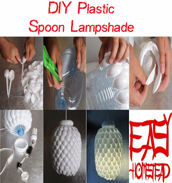 DIY Plastic Spoon Lampshade