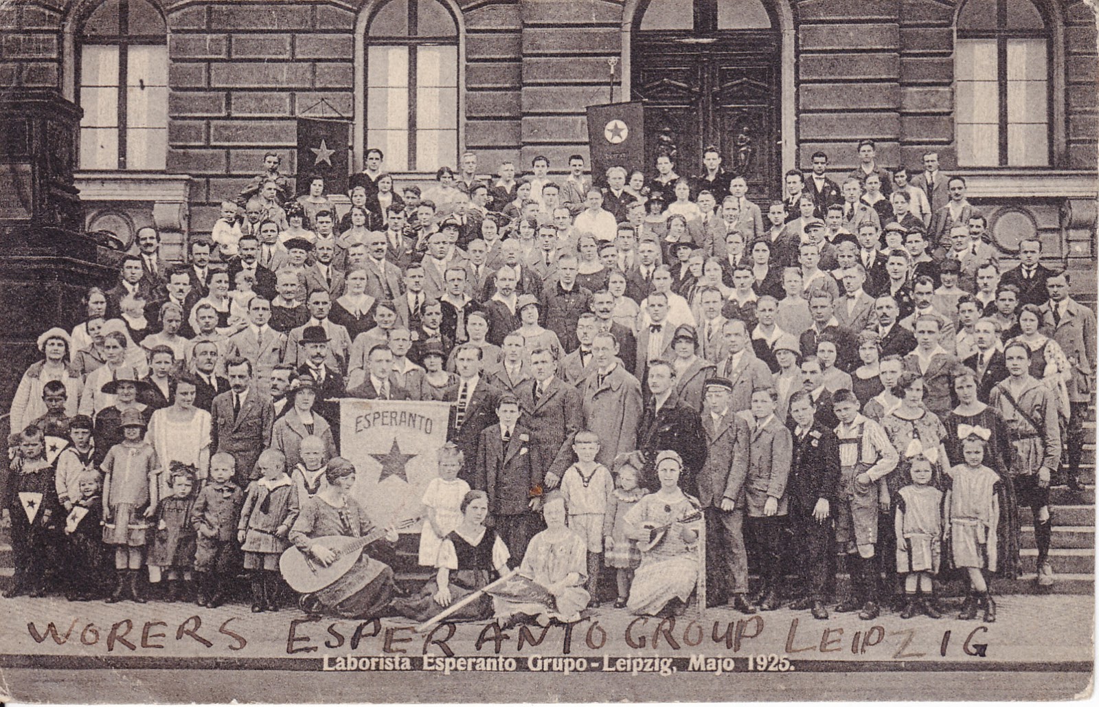 Laborista Esperanto Grupo Lepsiko Majo 1925 Foto Esperanto