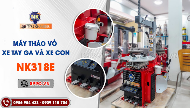 Máy tháo vỏ xe tay ga NK318E công nghệ Pháp giá rẻ