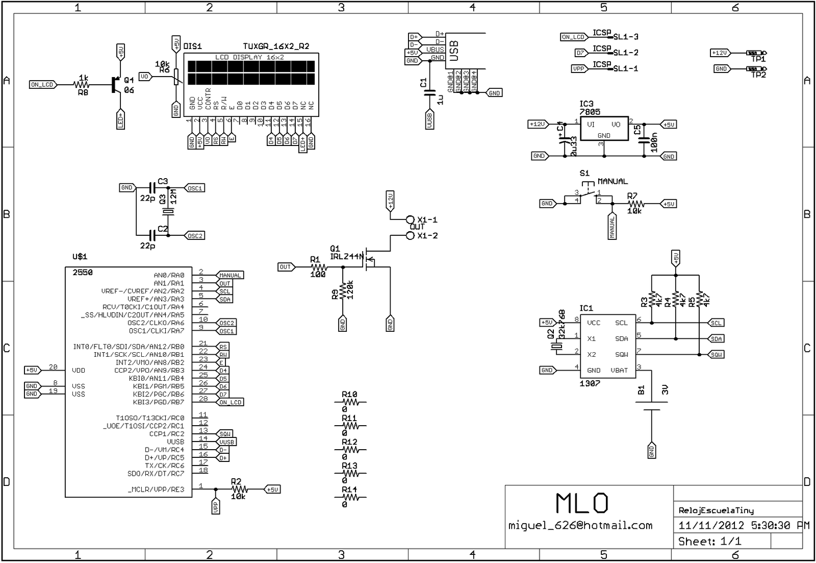 MLO: Reloj temporizador USB