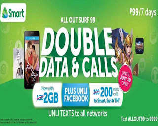 Smart AllOut99 - 7 Days Unli FB, Text to All Networks, 2GB ...