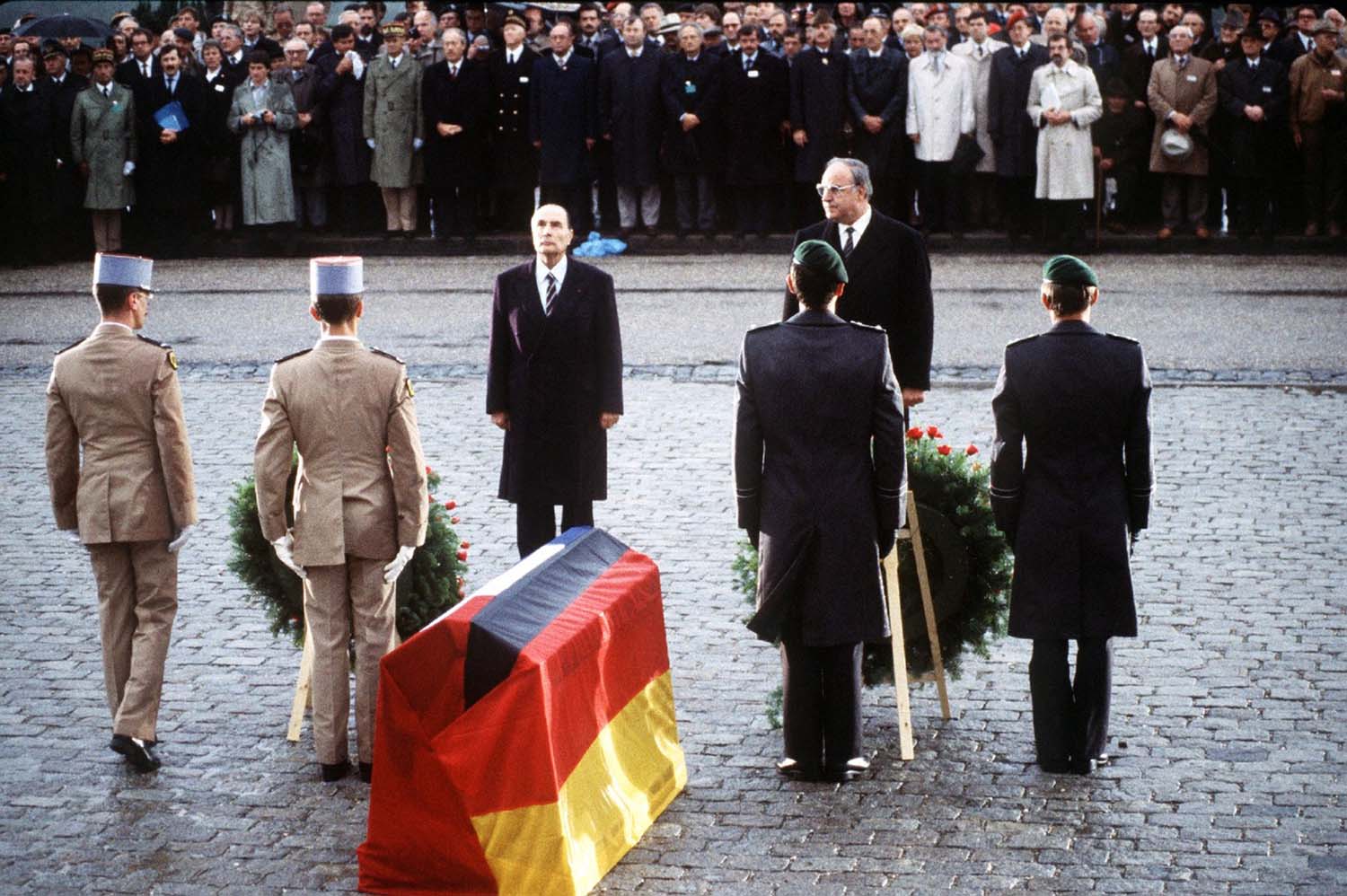Kohl and Mitterand in Verdun, 1984 - Rare Historical Photos