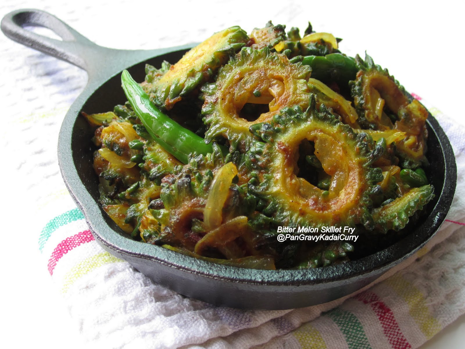 Pan Gravy Kadai Curry Skillet "Bitter Gourd/Bitter Melon" Fry