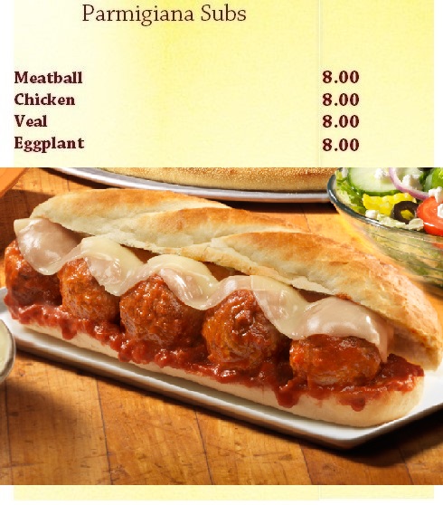 MENU / Parmigiana Subs