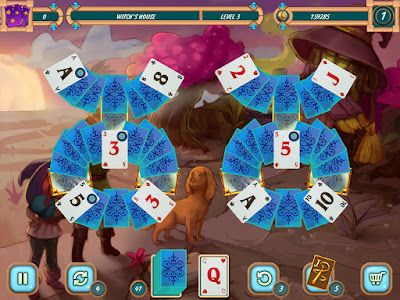Sweet Solitaire School Witch Game Screenshot 1