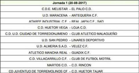 Tercera División 2017/2017 - Grupo 9, confirmada la jornada 1