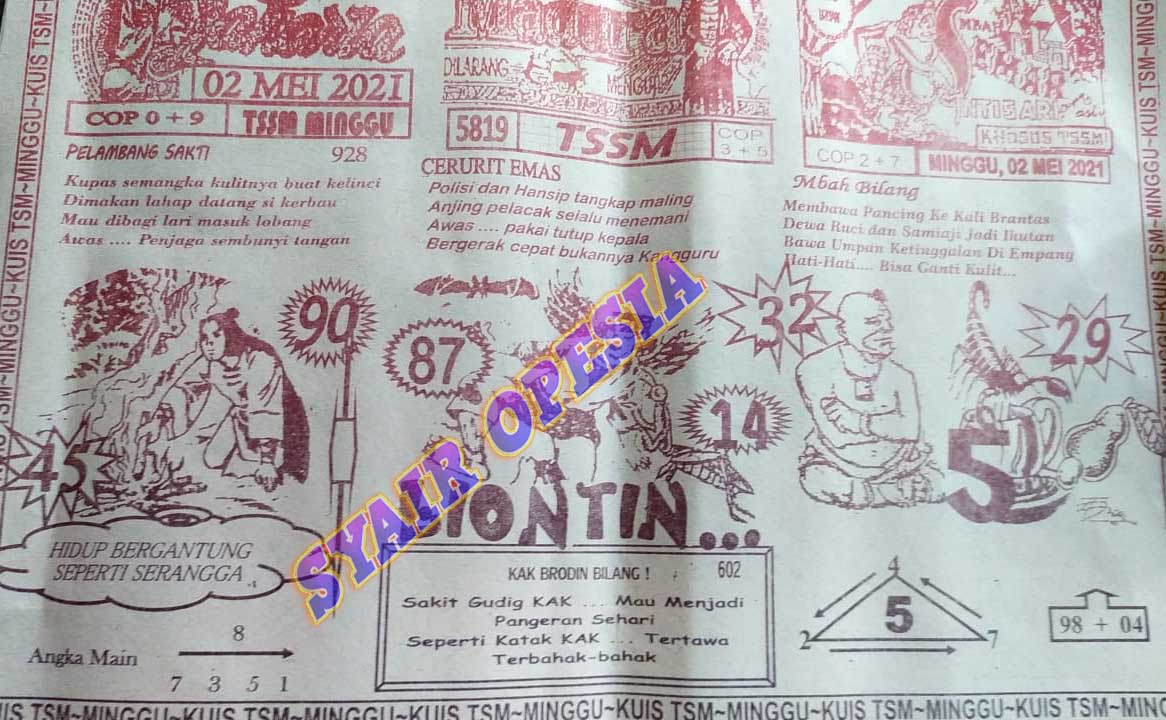 Syair Sgp Hari Ini Minggu 2 Mei 2021 Opesia Official