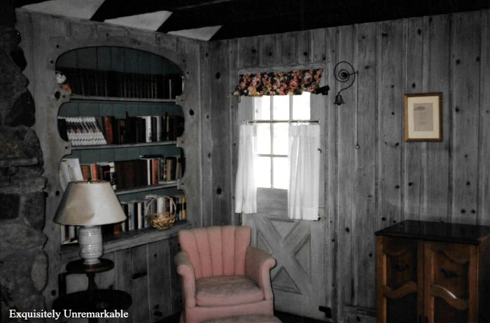 Cottage Living Room With Dutch Door Before Update