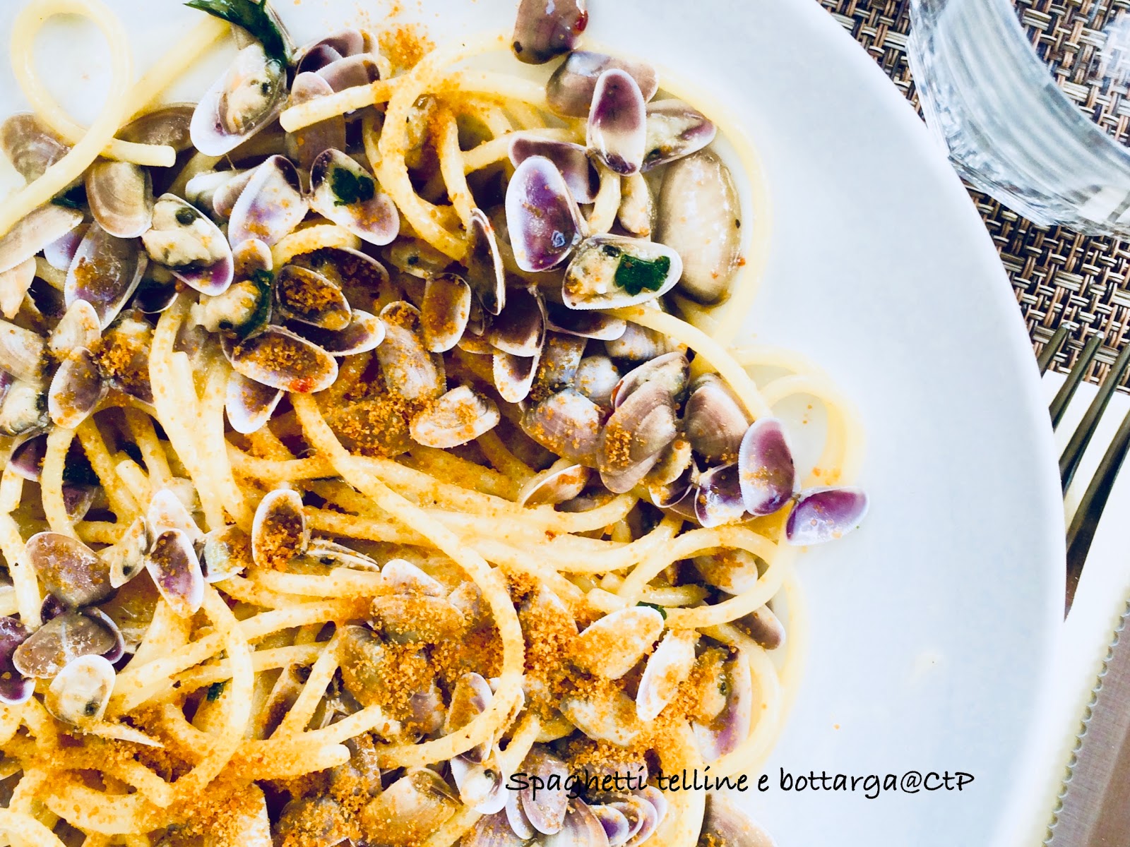 Spaghetti telline e bottarga alessandra ruggeri Spaghetti telline e bottarga alessandra ruggeri