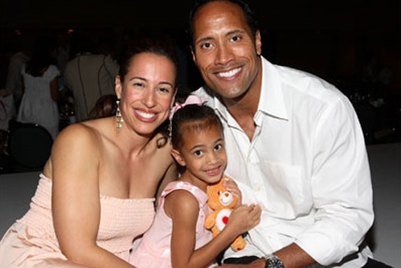 Dany Garcia with Dwayne Johnson and daughter Simone