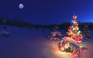 Free Download Christmas Tree In The Snow Wallpaper