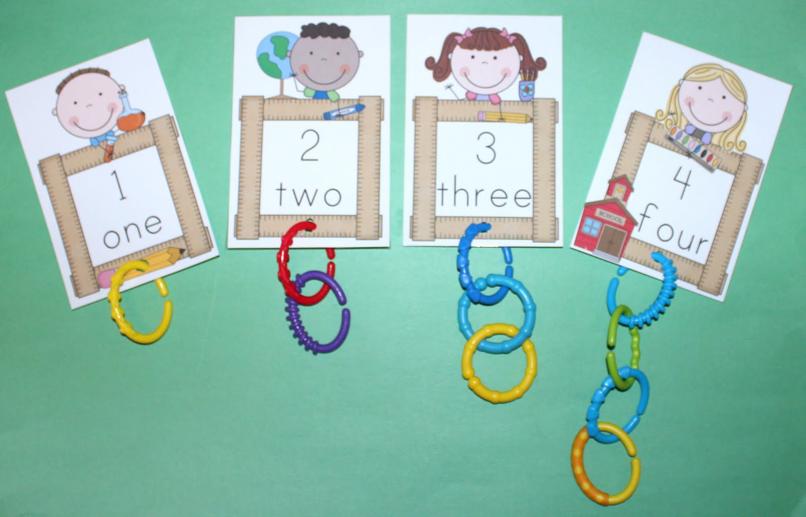 1 2 3 Learn Curriculum School Days Counting Link Cards