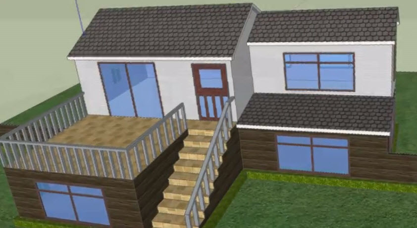 Steps to drawing a 3D house model using Google Sketchup Building