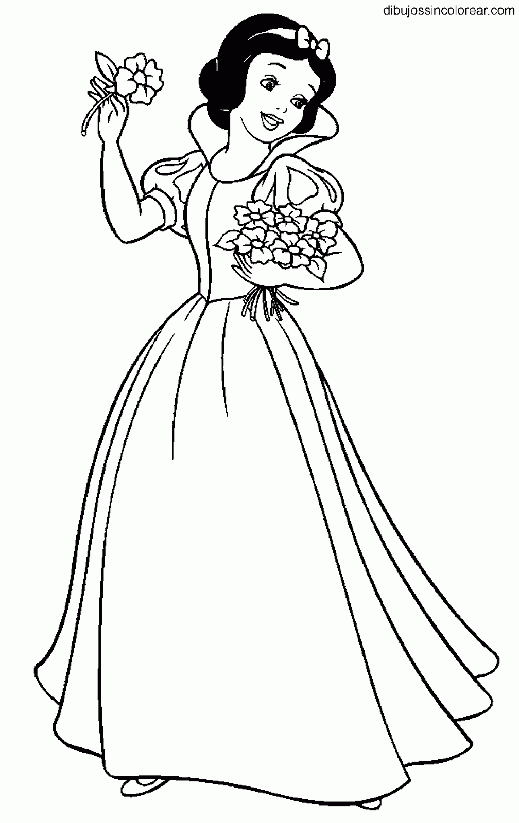 Dibujos Sin Colorear Dibujos De Blancanieves Princesa Disney