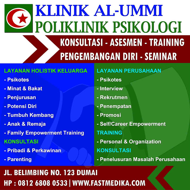 Banner poliklinik psikologi Klinik Al-Ummi Dumai