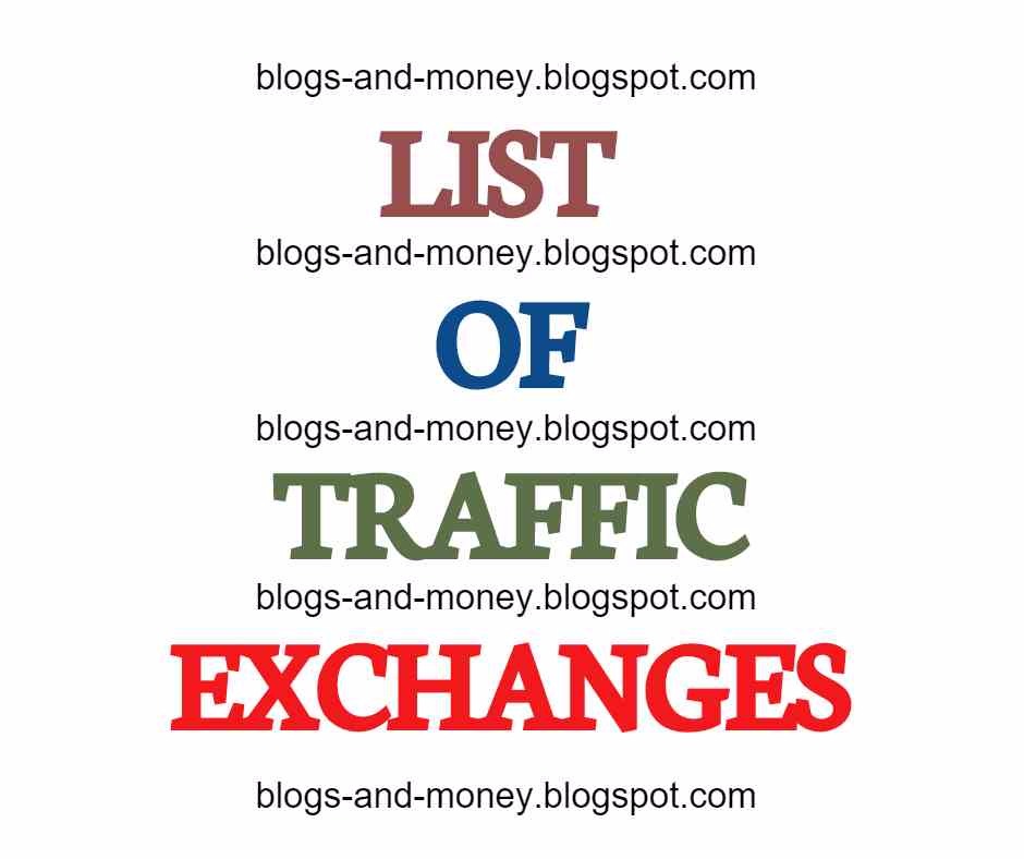List Of Traffic Exchanges